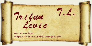 Trifun Lević vizit kartica